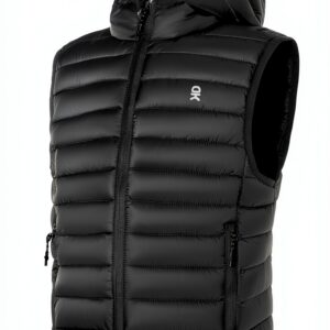 Boys Hooded Vest Lightweight Warm Faux Down Jacket-0